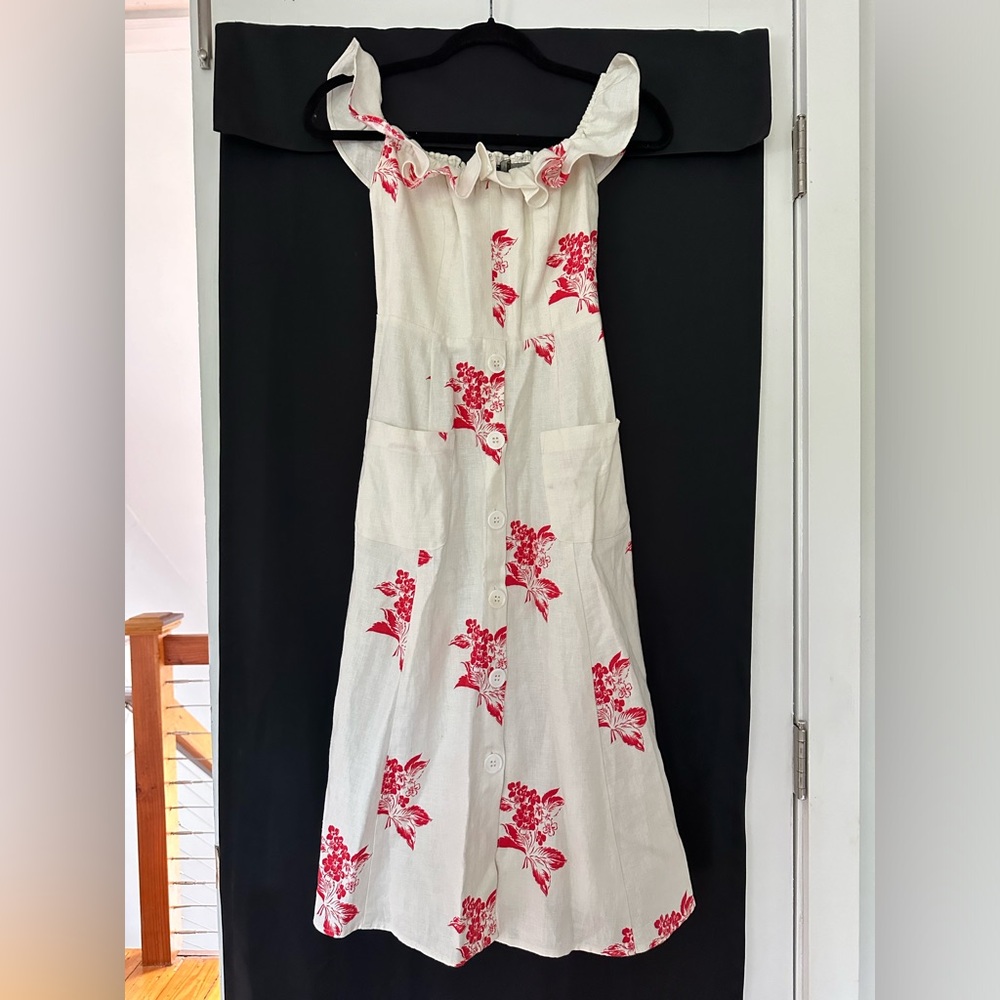 Reformation Off the Shoulder Midi Dress
